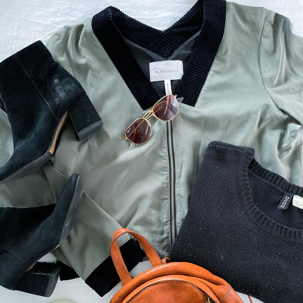 BCBGeneration Cropped Bomber Jacket